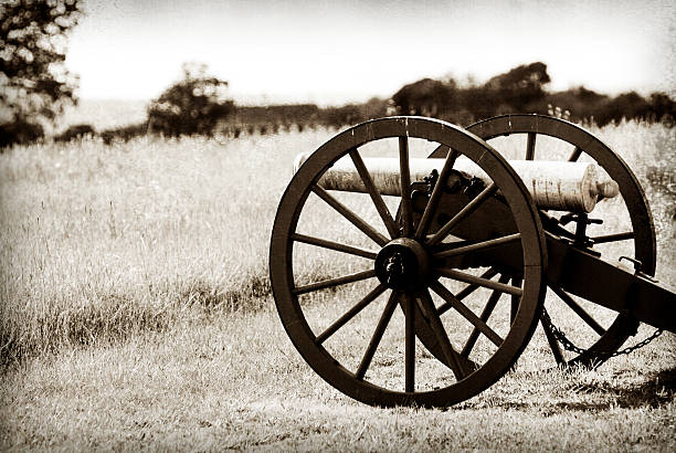 Cannon on Gettysburg Battlefield stock photo