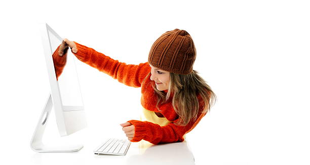 istock young woman in front of the computer 147676196