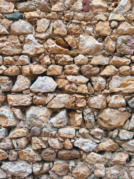 istock Background of old wall of stone and mud. Rustic stone facade. Constructions and Architecture. 1476762988