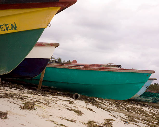 istock beached fishing boats 147676340