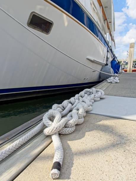 istock Large sailing vessel docked on Saint Augustine pier with rope tied off 1476767700
