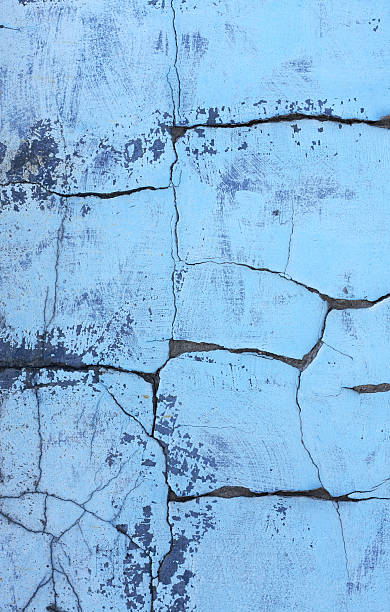 cracked concrete stock photo