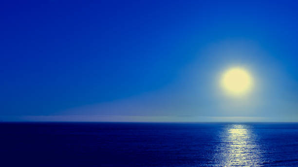 istock Deep blue ocean and sky at sunset 1476769490