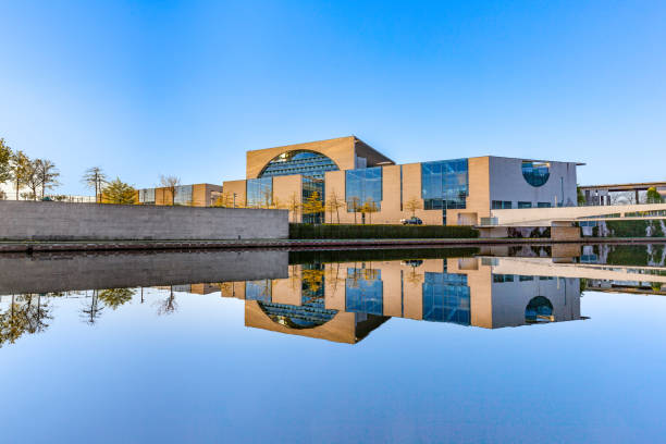 istock The german chancellery building at river Spree with reflection in early morning 1476769841