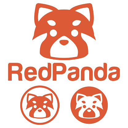 Cute Kawaii head red panda Mascot Cartoon Design Icon Illustration Character vector art. for every category of business, company, brand like pet shop, product, label, team, badge, label