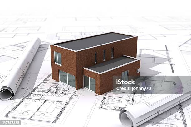 Architectural Model Stock Photo - Download Image Now - Architecture, Blueprint, Built Structure