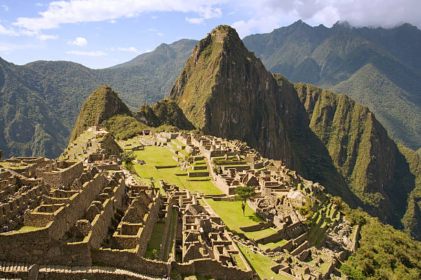 A beautiful view of Machu Picchu stock photo