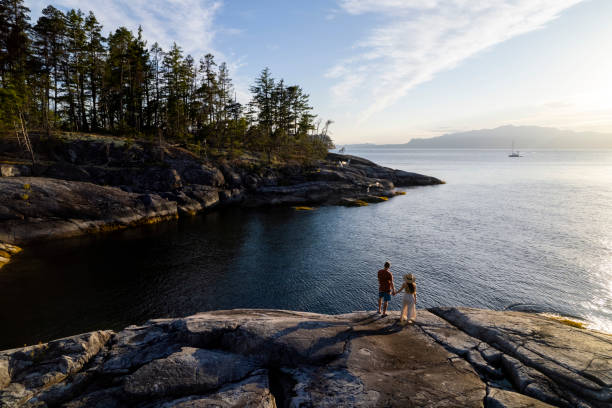 Couple on a seaside vacation