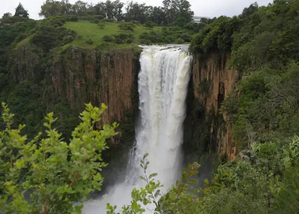 Howick falls waterfall on Umgeni river in Kzn midlands meander