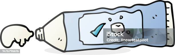 Easy Toothpaste Cartoon Freehand Drawn Cartoon Toothpaste Stock Illustration - Download Image ...