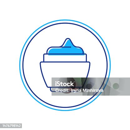 istock Filled outline Cream or lotion cosmetic tube icon isolated on white background. Body care products for woman. Vector 1476798142