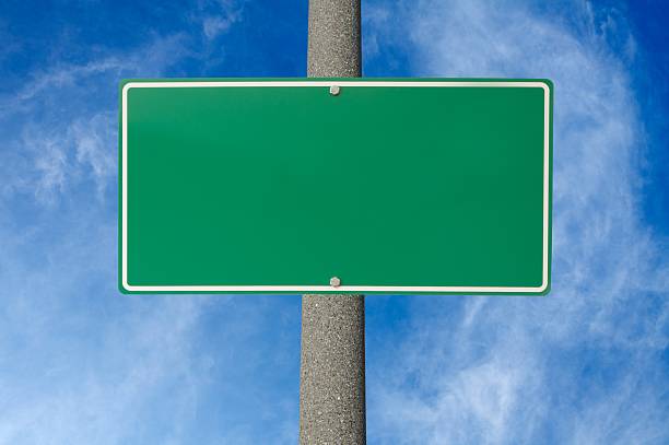 istock blank green traffic sign 147680015
