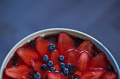 Strawberry Tart with Blueberries