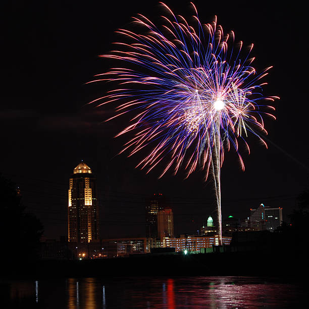 istock Fireworks over Des Moines Iowa 147680584