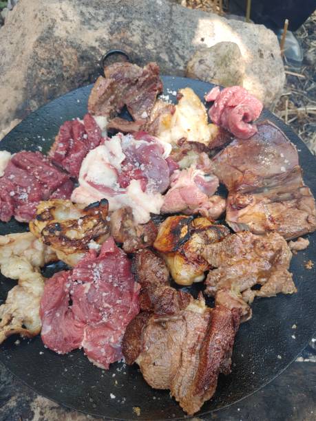 istock Pure meat kebab on iron sheet 1476819192