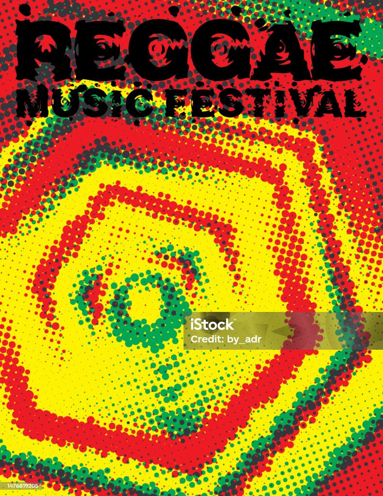 Reggae Fading Background Reggae Music Festival Background With Hexagon By Halftone Effect ...