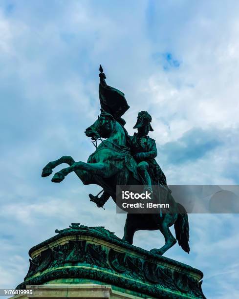 Statue Of Archduke Karl Stock Photo - Download Image Now - Archduke, Architecture, Army
