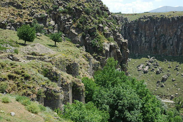 Bjni fortress tower ruins stock photo