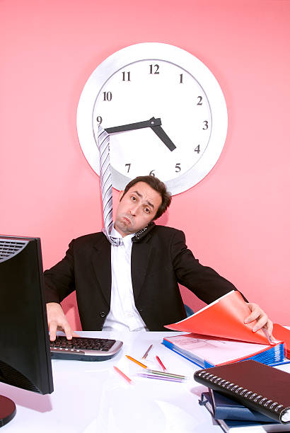 istock time pressure on businessman 147682726