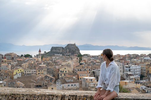 Overview of Old Town Corfu. Top travel destinations in Greece.