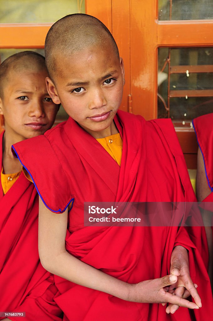 Estudiante Jonangpa monjes en Katmandú, Nepal - Foto de stock de Animal doméstico libre de derechos