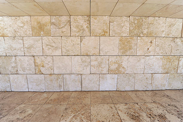 istock Wall of travertine rocks from Italy 147683796