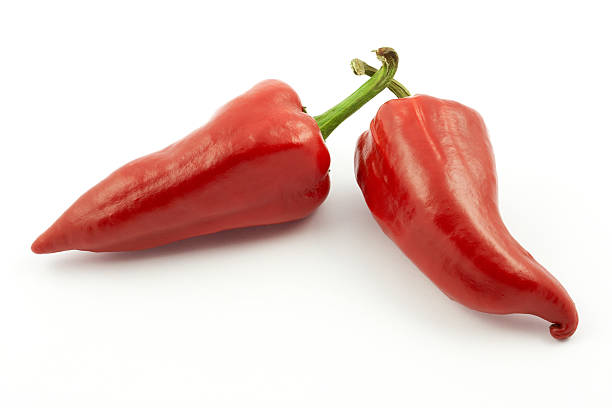 red hot peppers stock photo