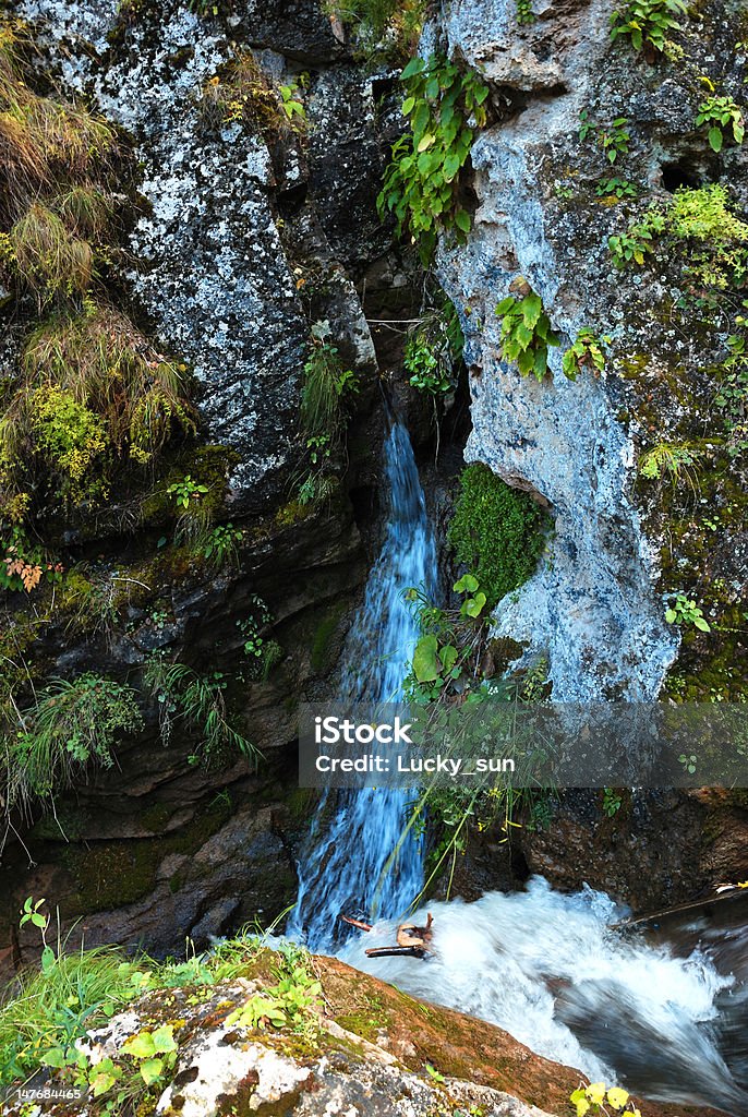 Falls Honey Falls in mountains on Caucasus Bush Stock Photo