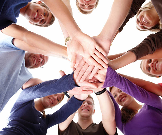 istock Group of young people showing unity 147684532
