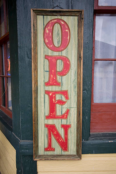 istock Open Sign made of Wood 147684927