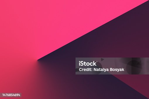 istock Black pink magenta red modern abstract background. Geometric shape. Triangles, lines. Gradient. Clock, business, time concept. 1476854694