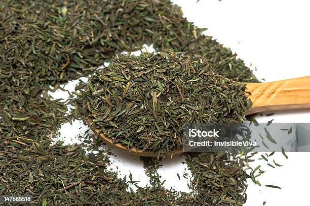 Spice Of Thyme Isolated On White Background Stock Photo - Download Image Now - Dill, Food, Green Color