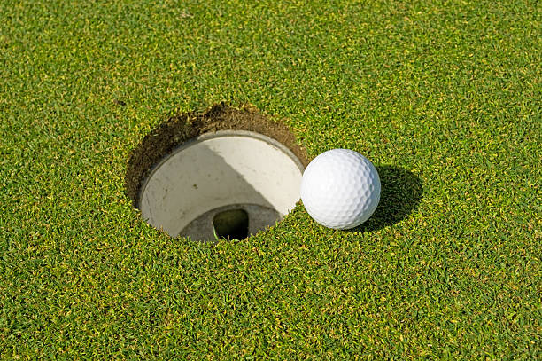 istock Golf ball on the putting green 147685529