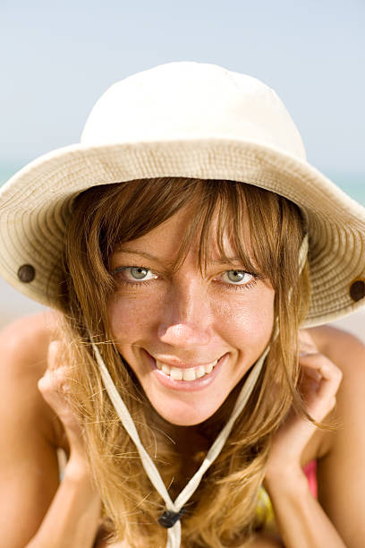 istock Smiling girl in hat 147685690