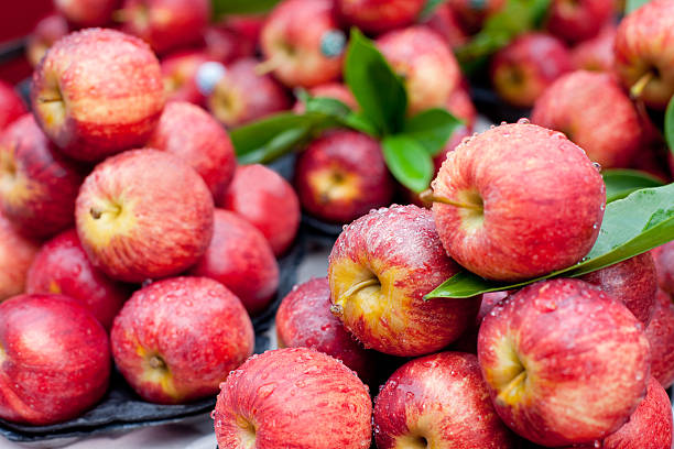 istock Red apples for sale 147685787