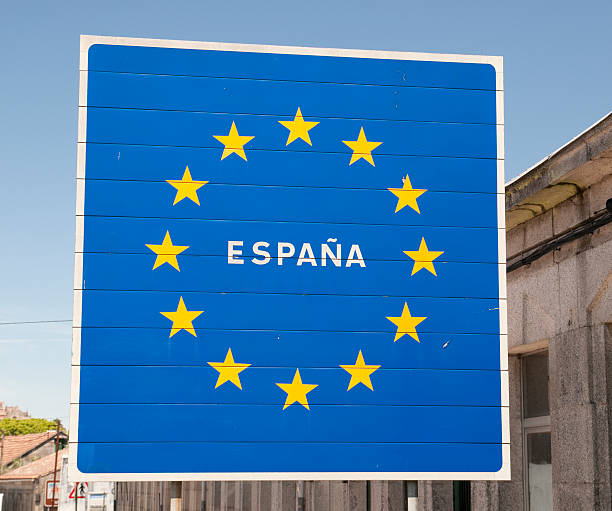 istock Spain surrounded by european stars 147686037