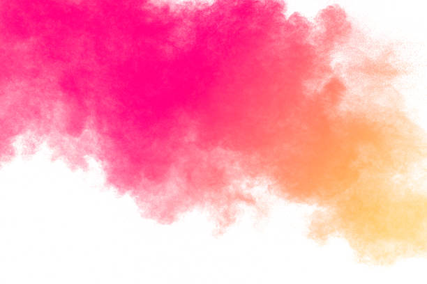 istock Orange yellow  powder explosion on white background. 1476866769