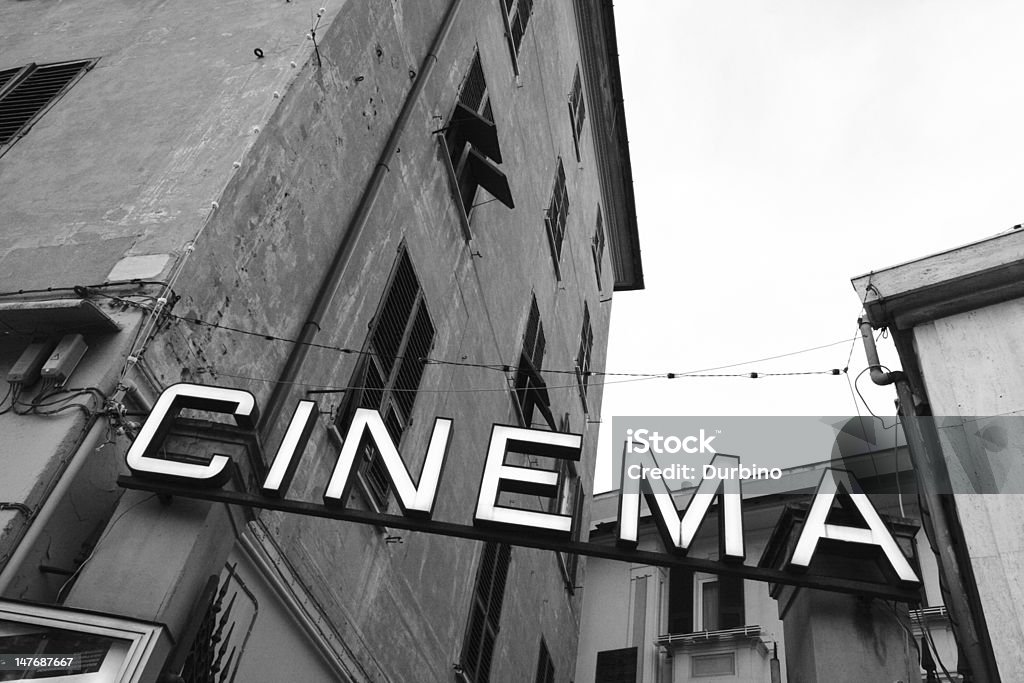 cinema Movie theater in Santa Margherita, Italy. Movie Theater Stock Photo