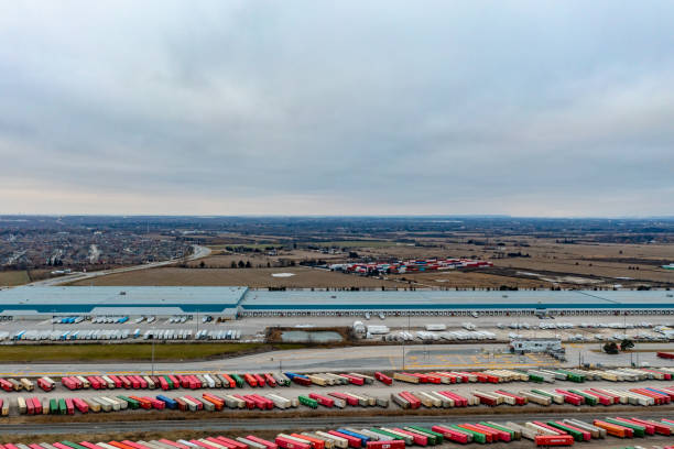 istock Canadian Pacific CPRailway Vaughan Intermodal Terminal in Kleinburg, Canada 1476881757