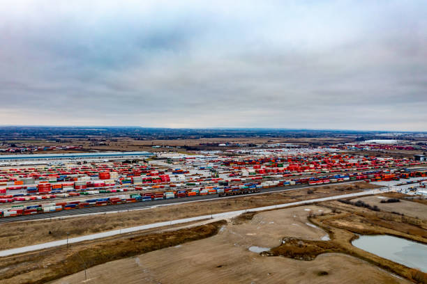 istock Canadian Pacific CPRailway Vaughan Intermodal Terminal in Kleinburg, Canada 1476882347