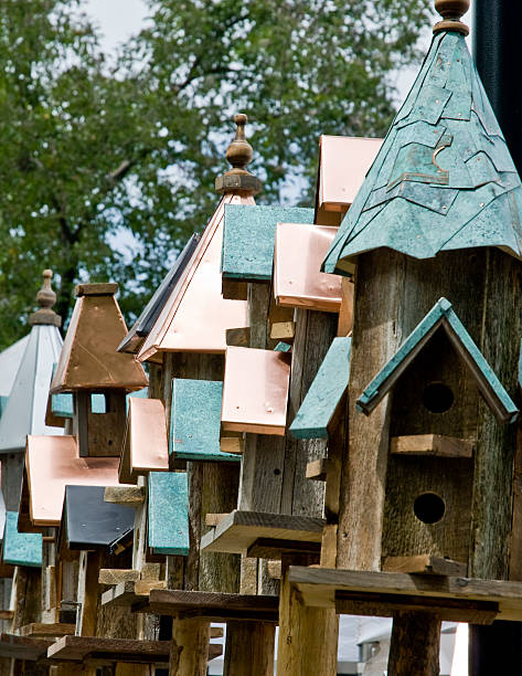 birdhouses stock photo