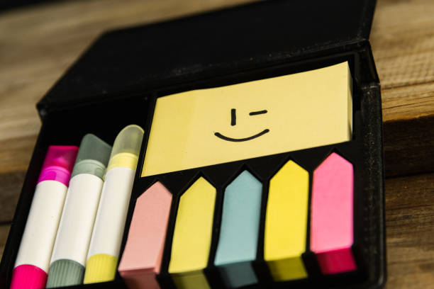 istock Productivity and Organization at Work or School: Achieving it with Reminders and Emojis on Your Desk 1476890818