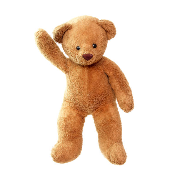 istock Brown teddy bear baby toy on a white background. 1476892703