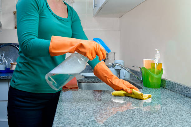 istock Young woman cleaning her kitchen 1476894325