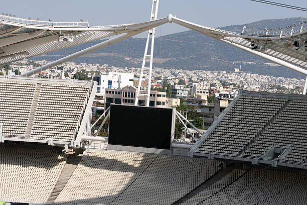 stadium monitor detail from the olympic stadium of athens greece