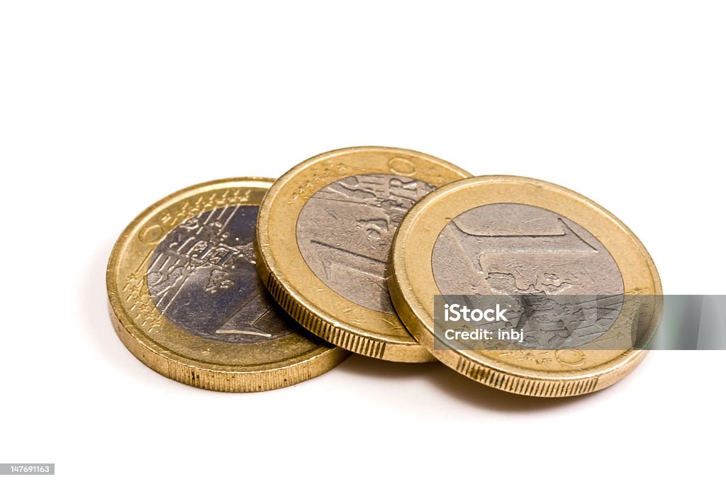 Um moedas em euros - Royalty-free Atividade bancária Foto de stock