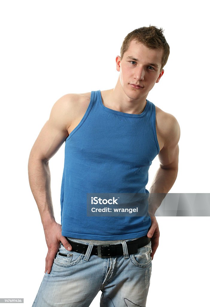 Junger Mann in Blue - Lizenzfrei Blau Stock-Foto