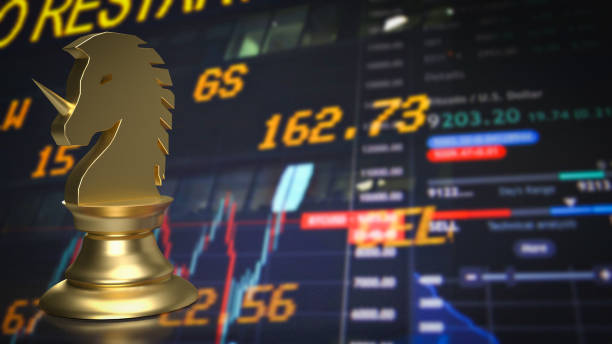 istock Gold unicorn chess  for Business concept 3d rendering 1476923968