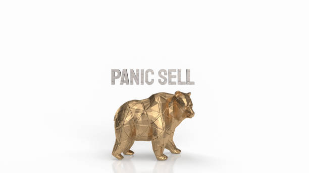 istock The Bear and Panic sell text for Business Crisis concept 3d rendering 1476924149