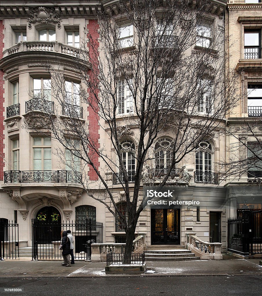 Élégantes maisons de Manhattan - Photo de New York City libre de droits